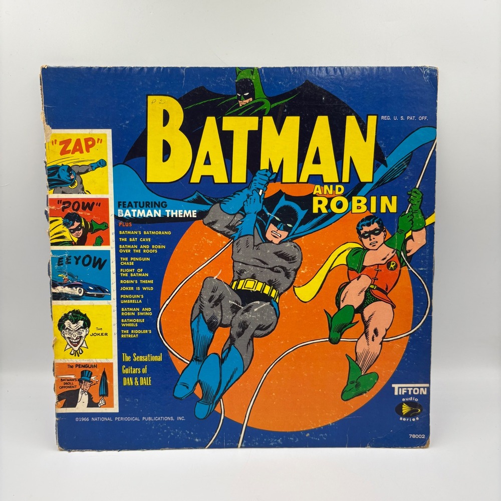 Tifton Batman and Robin Vinyl LP 1966 Dan & Dale 78002 Blue Fair Condition